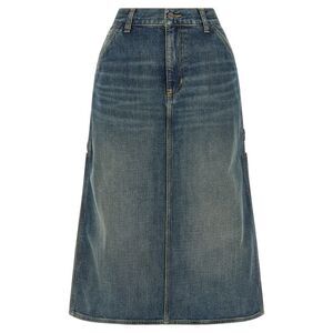 Carhartt Wip Blue Cotton Midi Women's Skirt